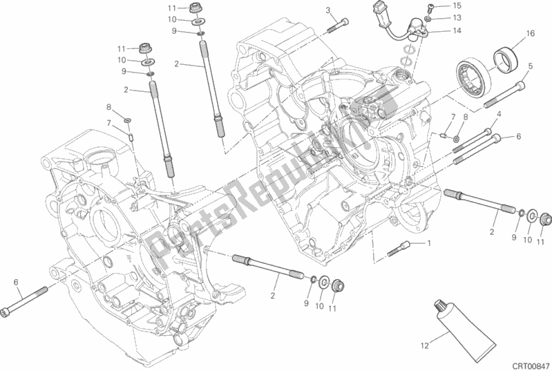 Wszystkie części do 10a - Para Pó? Korb Ducati Monster 1200 S USA 2020